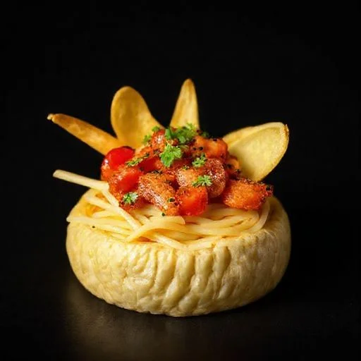 A minimalist, hyper-realistic rendering of a sleek, abstract award trophy, gleaming under a focused spotlight. This variant represents the 'World's 50 Best' listing.